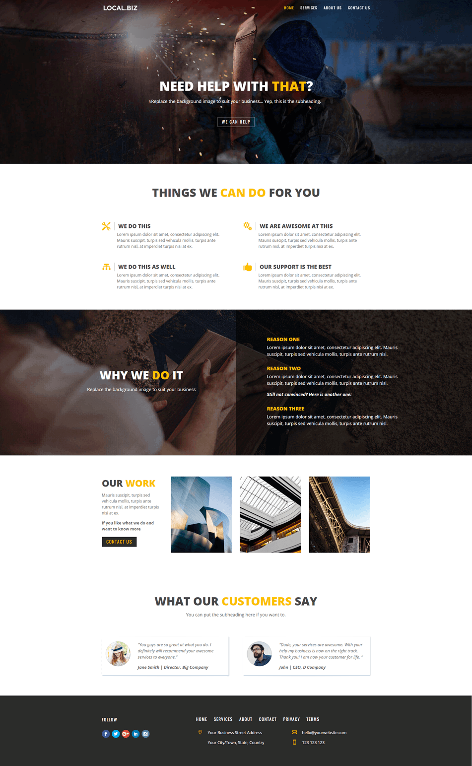 Xtreme Engineering about page design